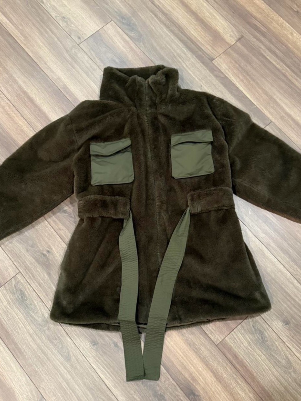 Blank NYC Olive Faux Fur Jacket